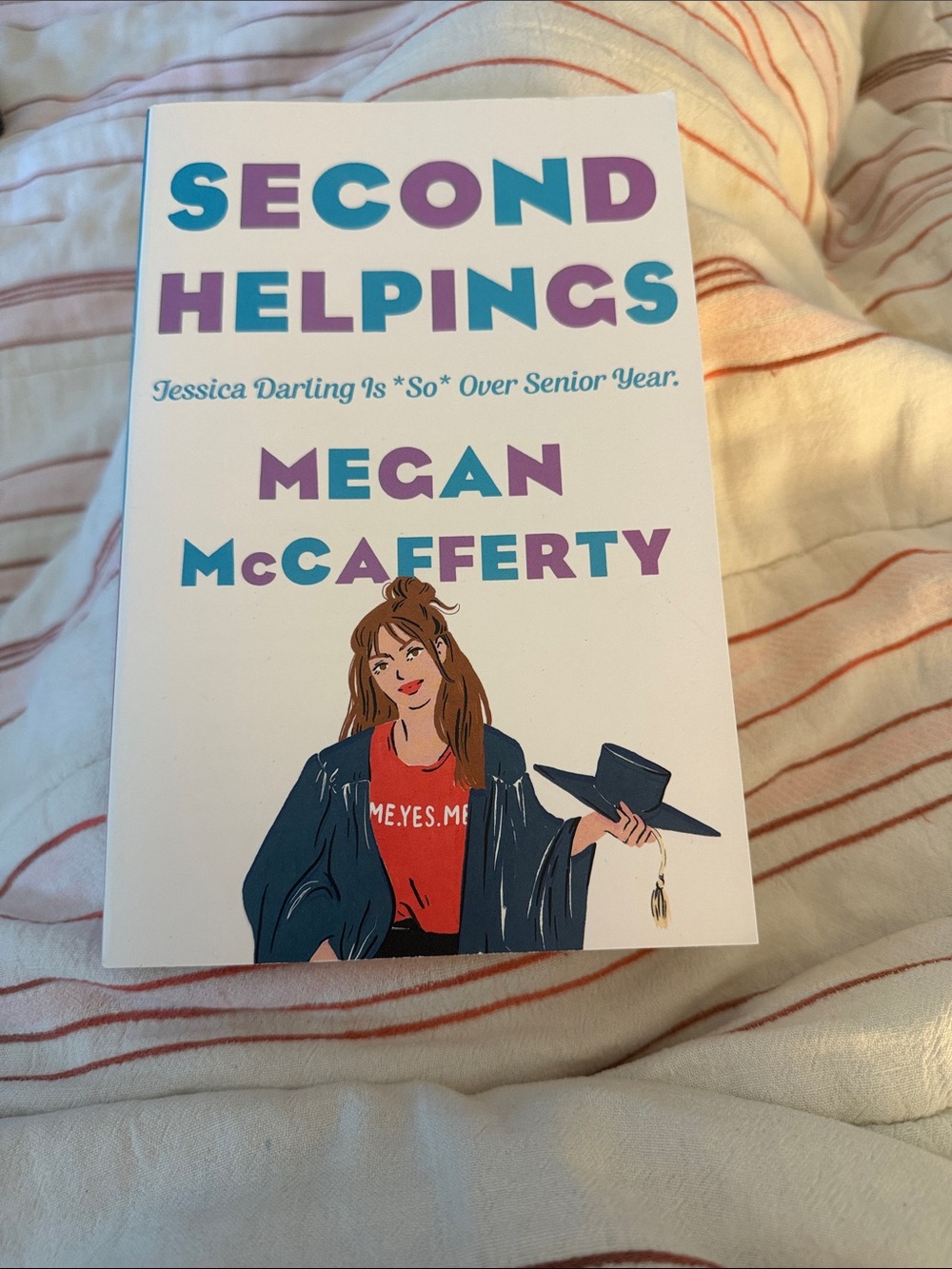 Second Helpings by Megan McCafferty - White with Purple & Teal Cover